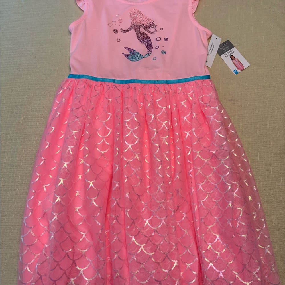Pink Mermaid Kids Casual Dress